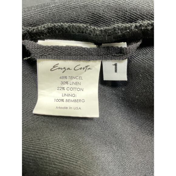 Enza Costa 'Everywhere' Black Tencel Pant Size 1 - Picture 4 of 5
